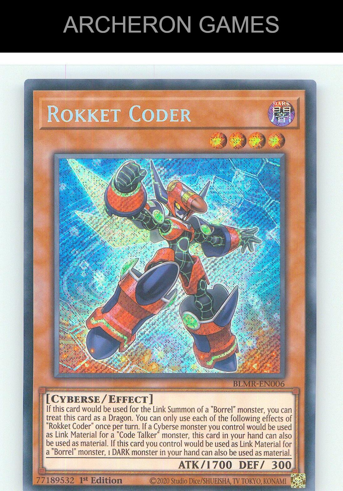 Rokket Coder SEC YUGIOH Card 1st Edition