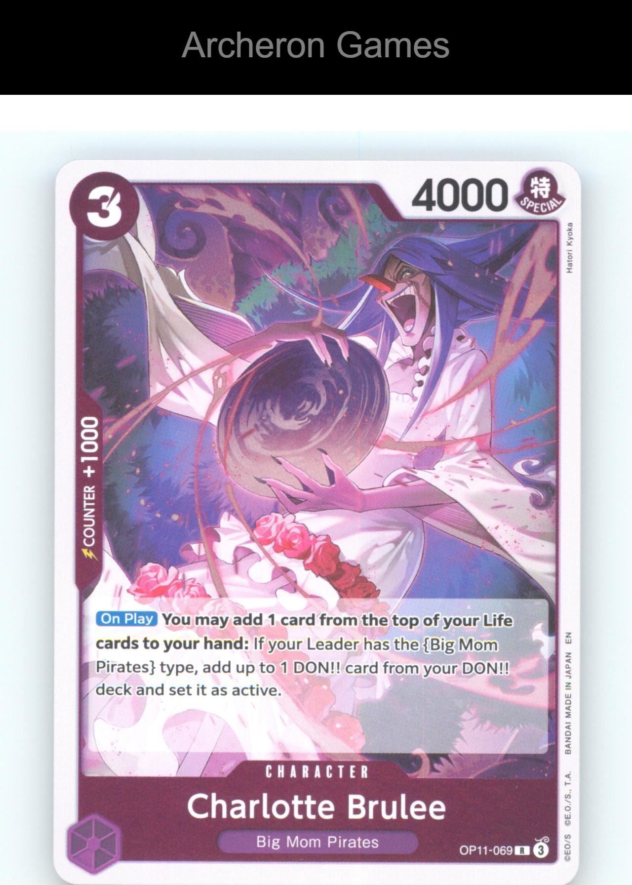 Charlotte Brulee OP11-069 R One Piece Card NM/EX+ Foil