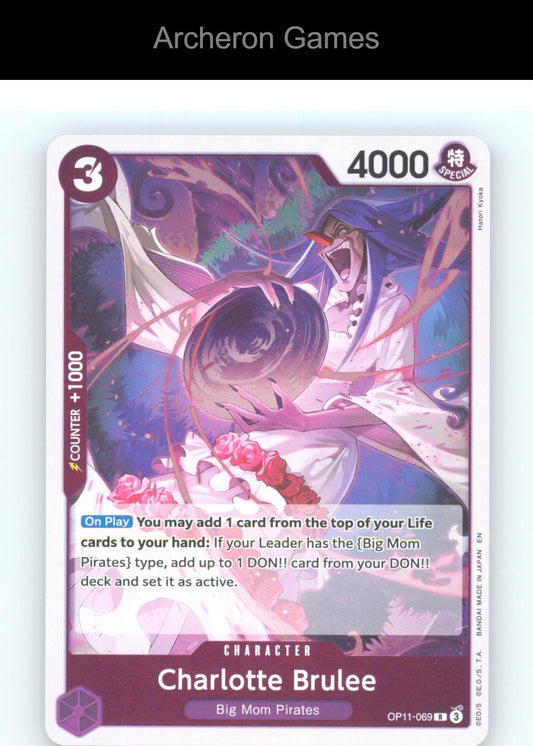Charlotte Brulee OP11-069 R One Piece Card NM/EX+ Foil