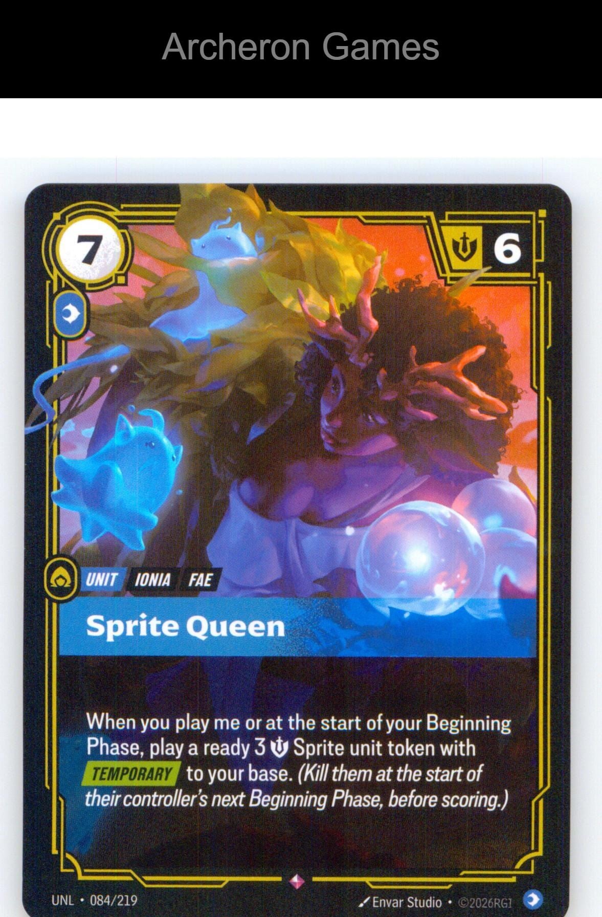 Sprite Queen UNL 084/219 R Unleashed Riftbound Card