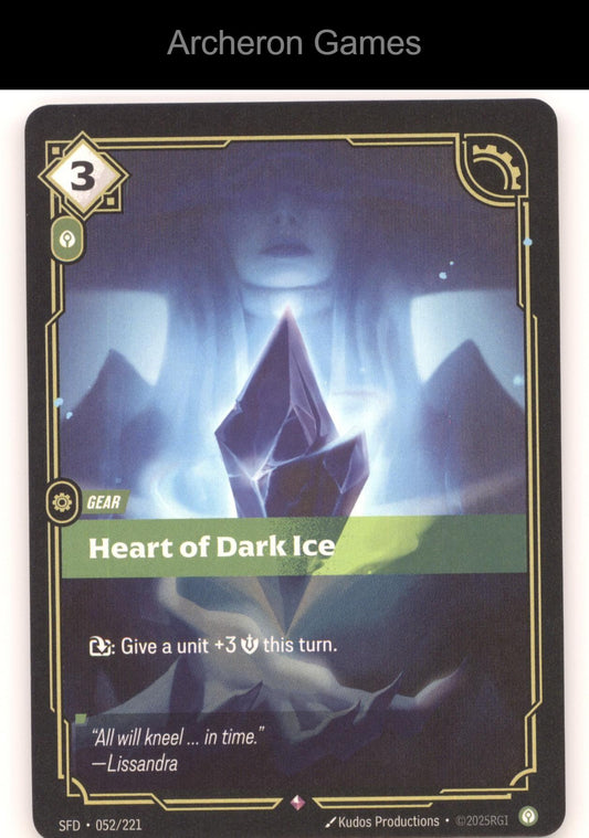 Heart of Dark Ice SFD 052/221 R  Card Spiritforged