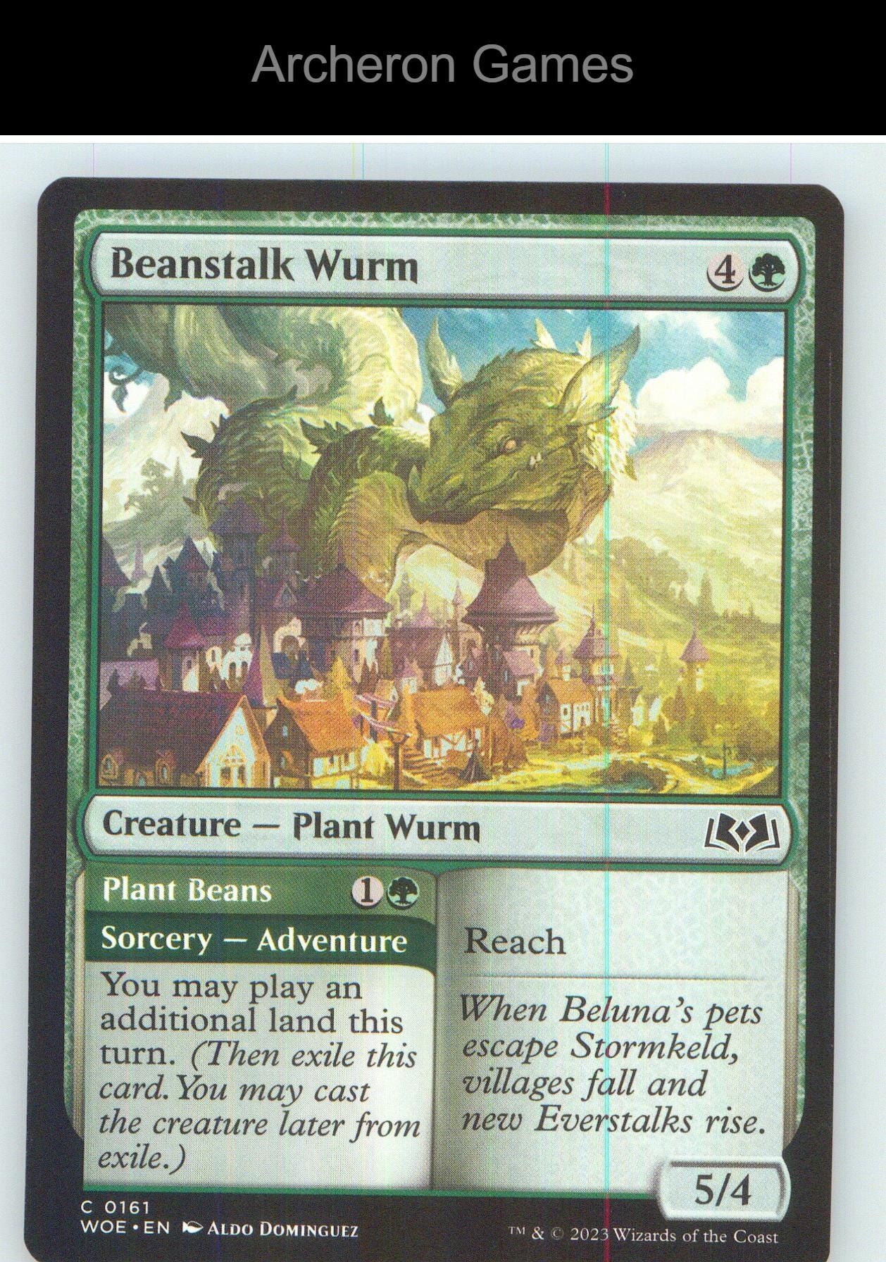 Beanstalk Wurm WOE 161 C MTG Card NM/EX+