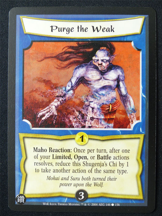 Purge the Weak - WoE - Legend of the Five Rings L5R Card #12R