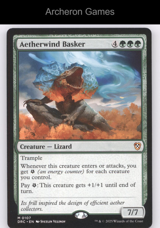 Aetherwind Basker 107 Mythic MTG Card Commander: Aetherdrift