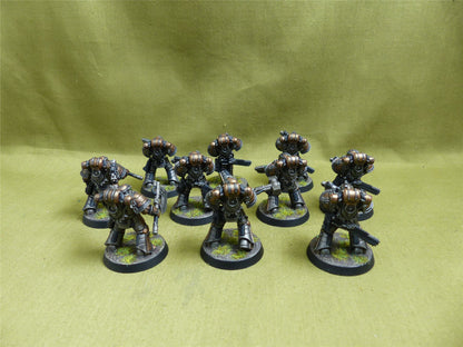 MKIII Tactical Squad with Upgrades set of 10 painted - Iron Hands - Warhammer Horus Heresy #2M8