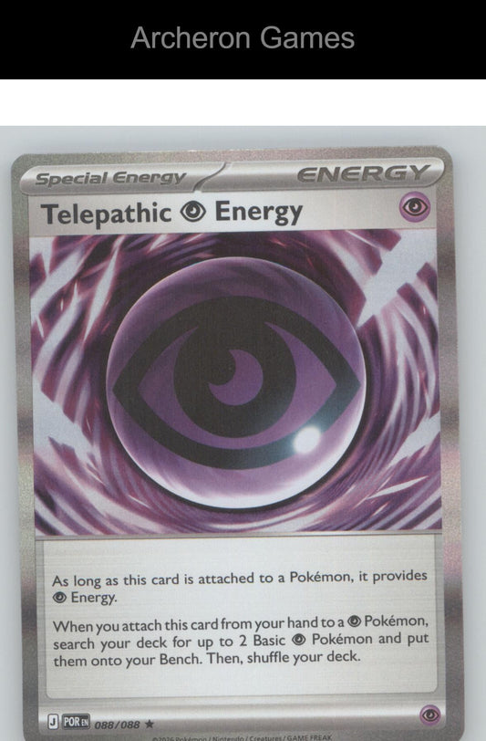 Pokemon Card Telepathic Psychic Energy ME03 088/088 R Perfect Order Holo