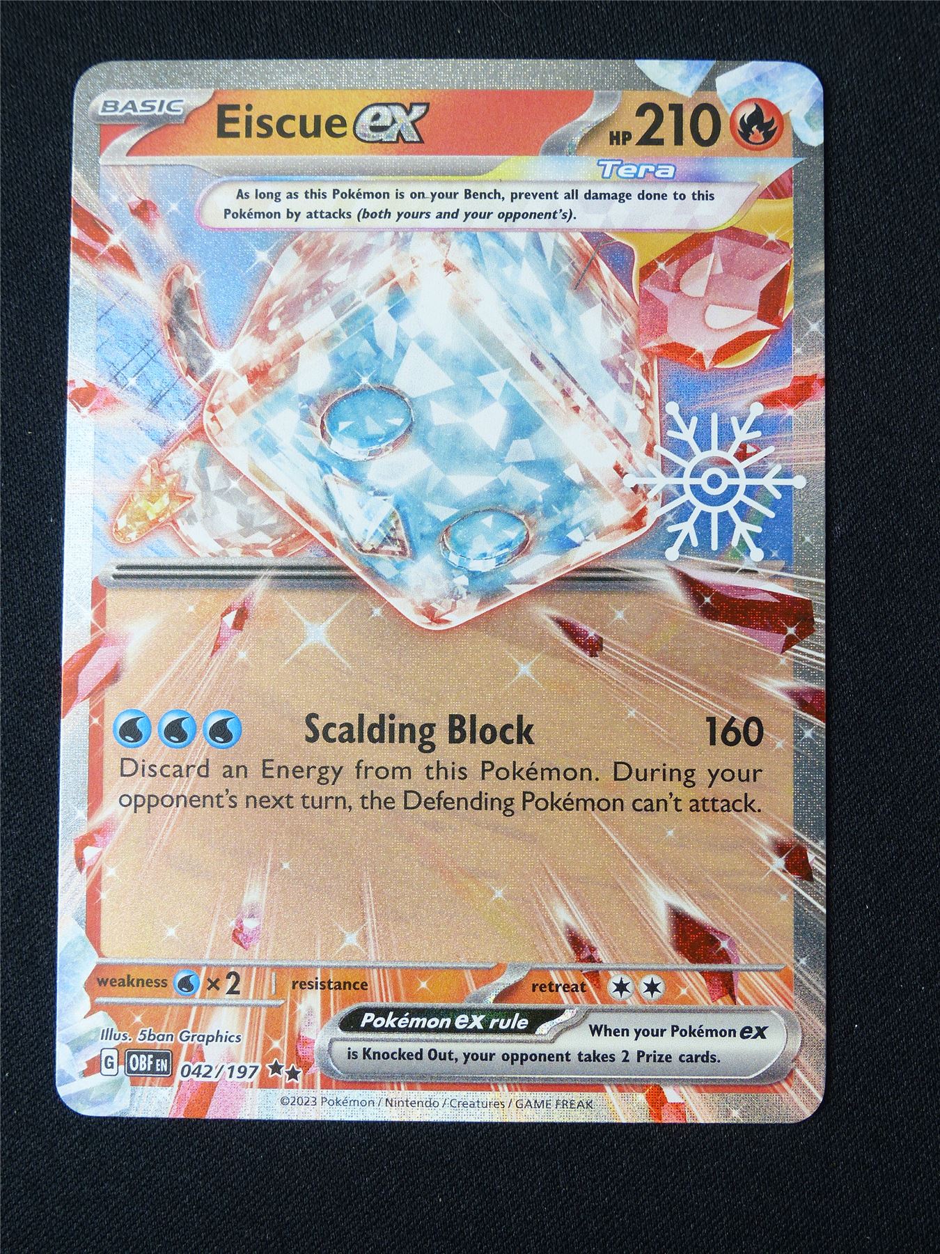 Eiscue EX 042/197 stamped Textured Holo - Pokemon Card #1XN