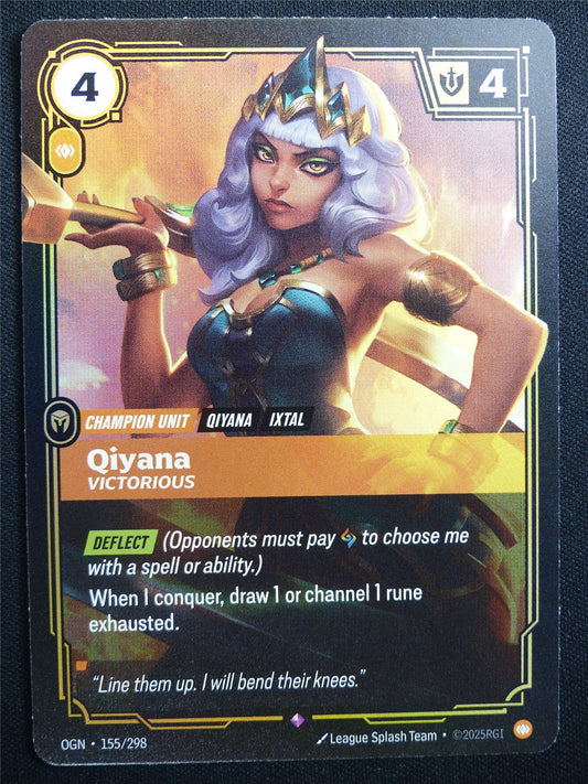 Qiyana Victorious 155/29 Rare Foil - Riftbound Card #46X