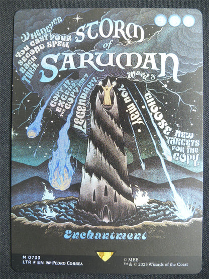 Storm of Saruman Borderless Foil - LTR - Mtg Card #3I4