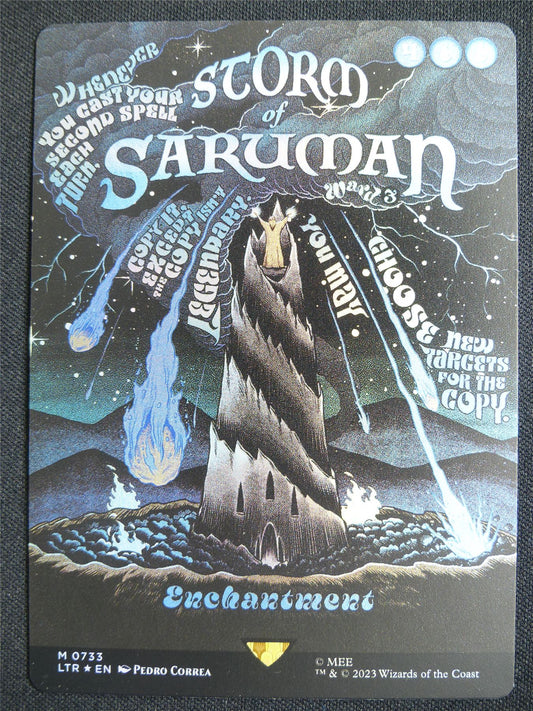 Storm of Saruman Borderless Foil - LTR - Mtg Card #3I4