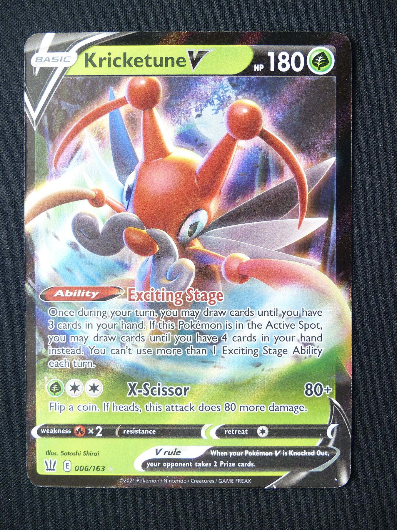 Kricketune V 006/163 Holo - Pokemon Card #62L