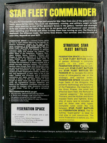 Star Trek: Federation Space Vintage Board Game - Task Force Games #12