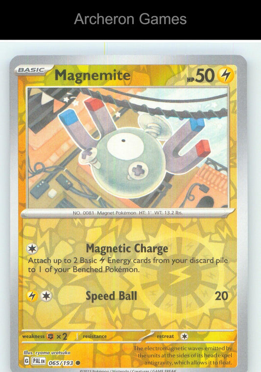 Pokemon Card Magnemite PAL 065/193 C Paldea Evolved Reverse Holo