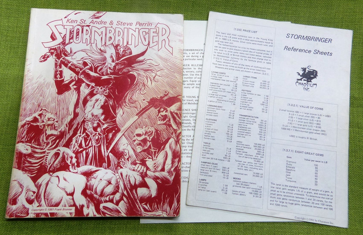 Vintage Box Set Michael Moorcock's Storm Bringer  - Chaosium Inc #6V