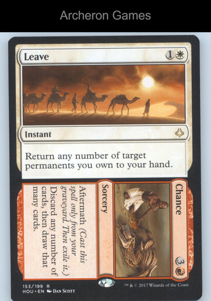 Leave // Chance 153 R MTG Card Hour of Devastation