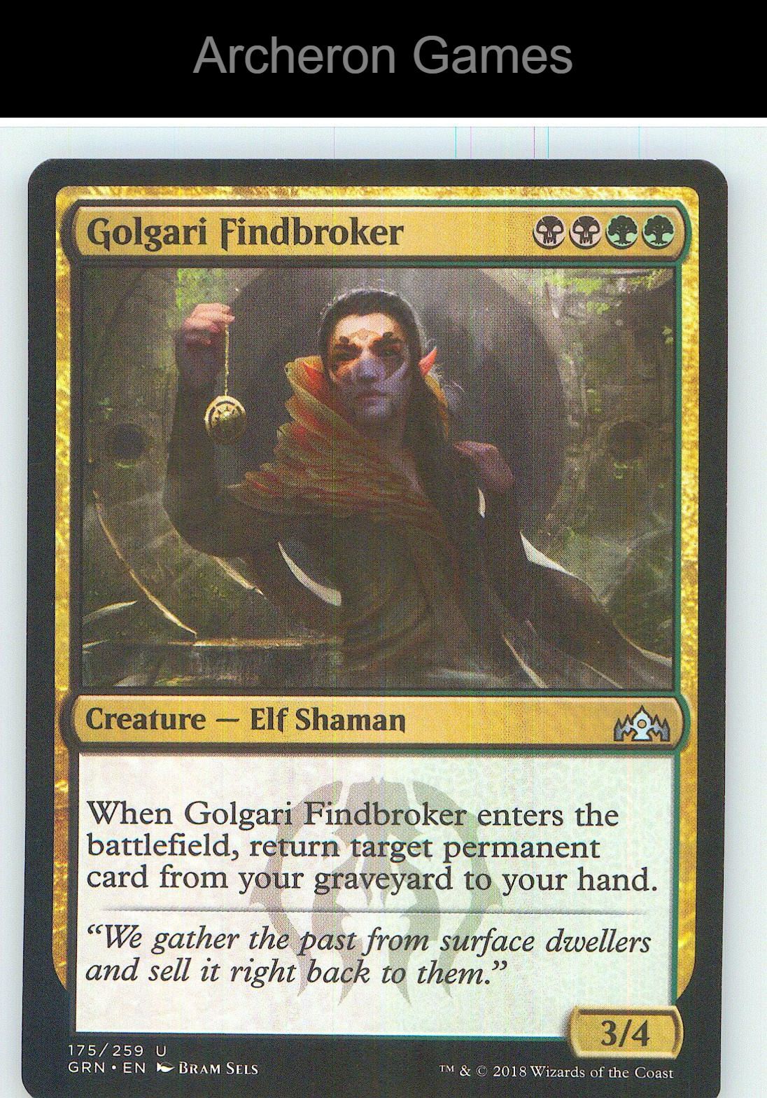 Golgari Findbroker GRN 175 UC MTG Card NM/EX+