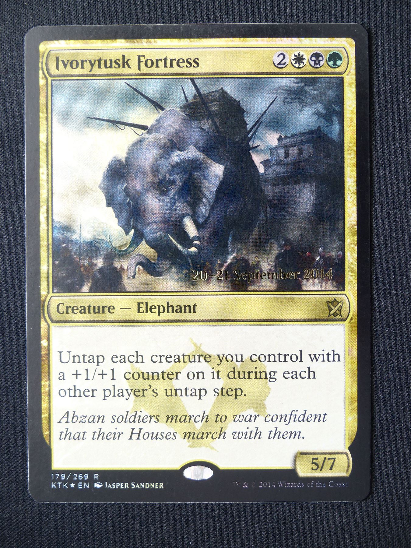 Ivorytusk Fortress Pre-Release Promo Foil - KTK - Mtg Card #5ED