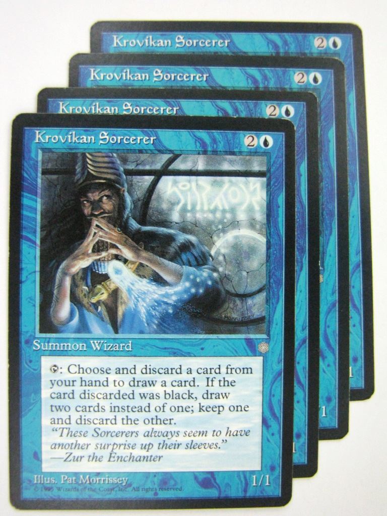 MTG Magic Played Cards: KROVIKAN SORCERER x4 # 8A57