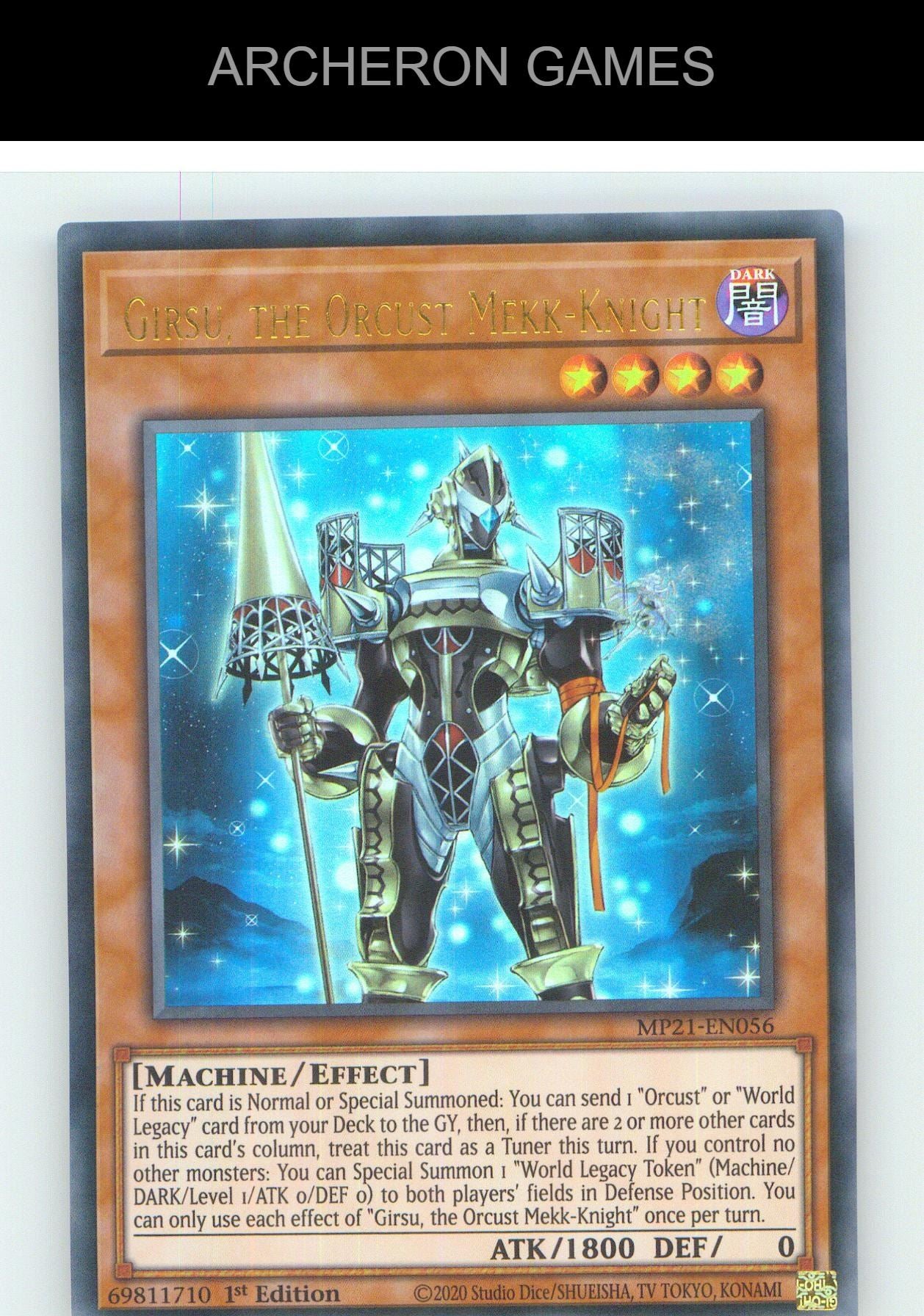 Girsu, the Orcust Mekk-Knight UR YUGIOH Card 1st Edition