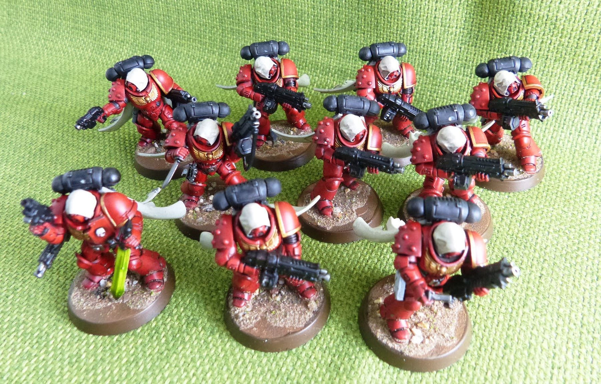 Blood Angels Squad - Painted - Warhammer AoS 40k #S
