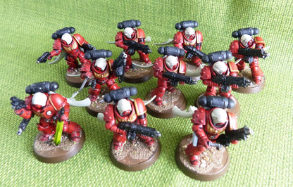 Blood Angels Squad - Painted - Warhammer AoS 40k #S