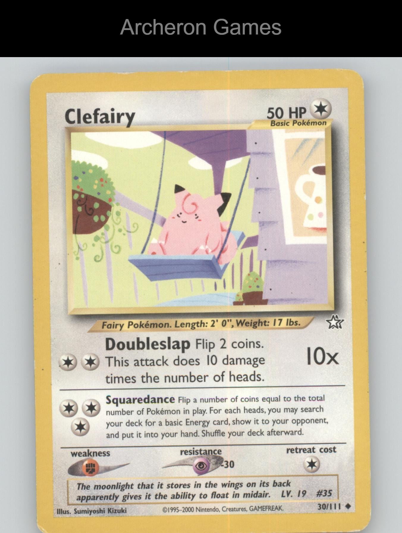 Pokemon Card Clefairy N1 30/111 UC Neo Genesis Unlimited