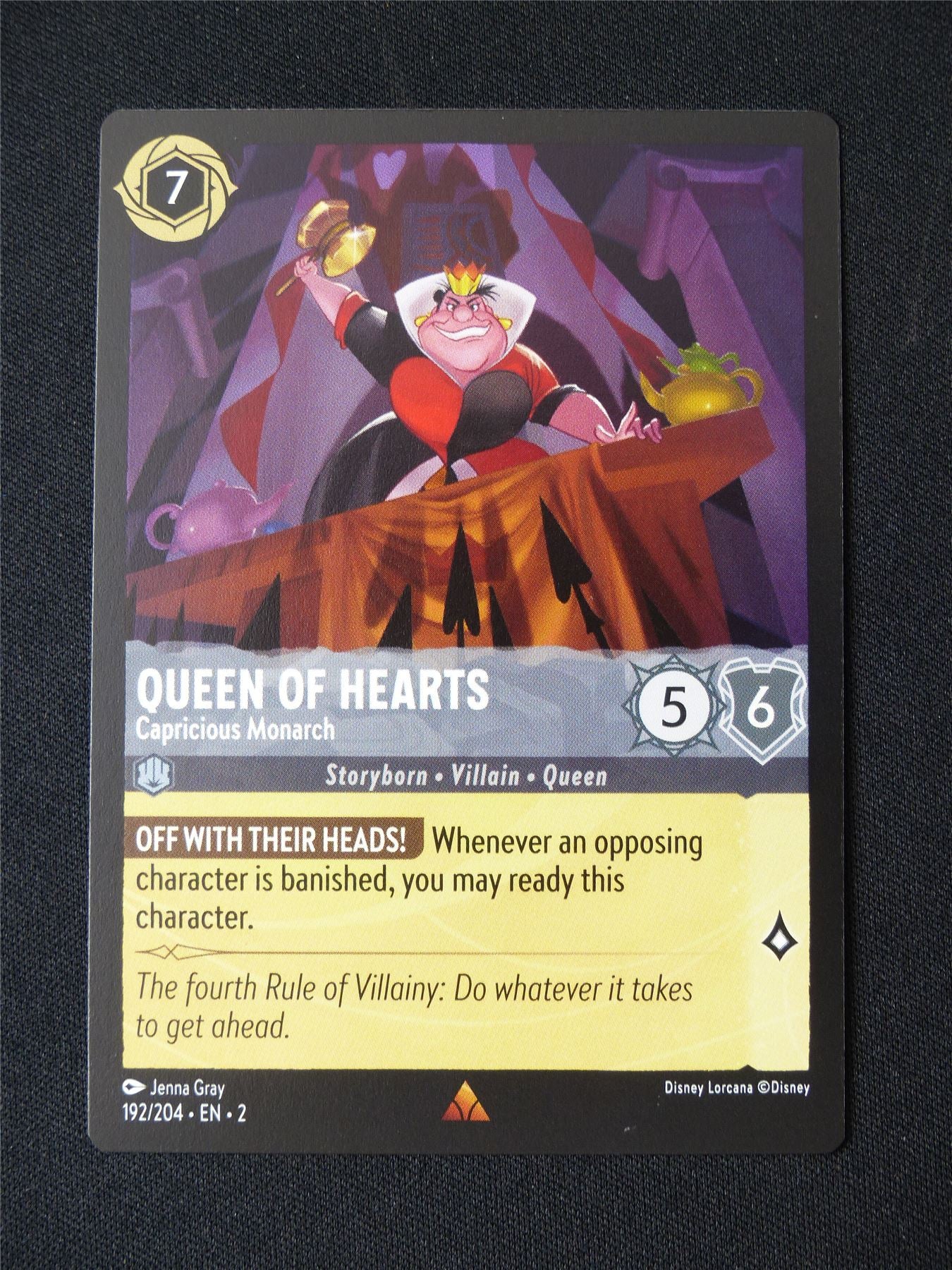 Queen of hearts 192/204 - Lorcana Card #3DA