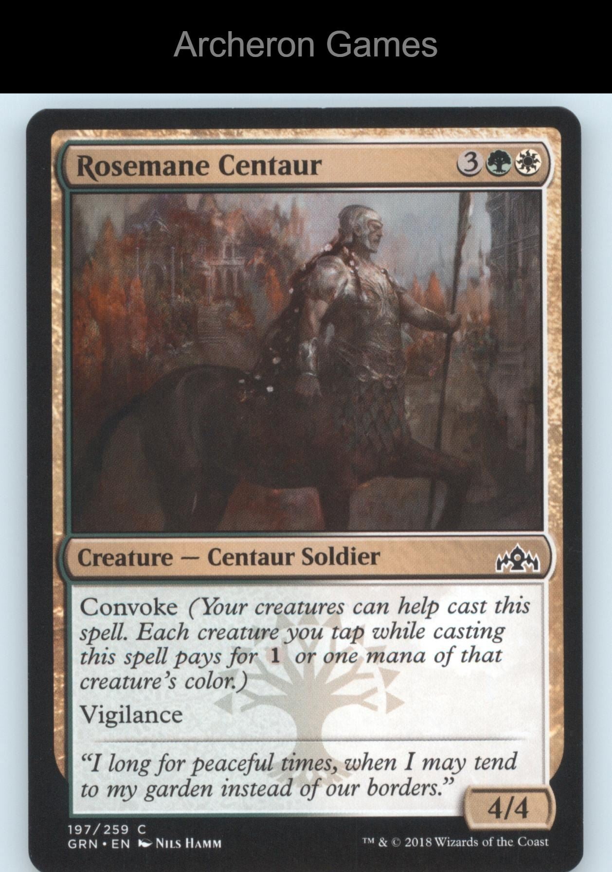 Rosemane Centaur 197 C MTG Card Guilds of Ravnica