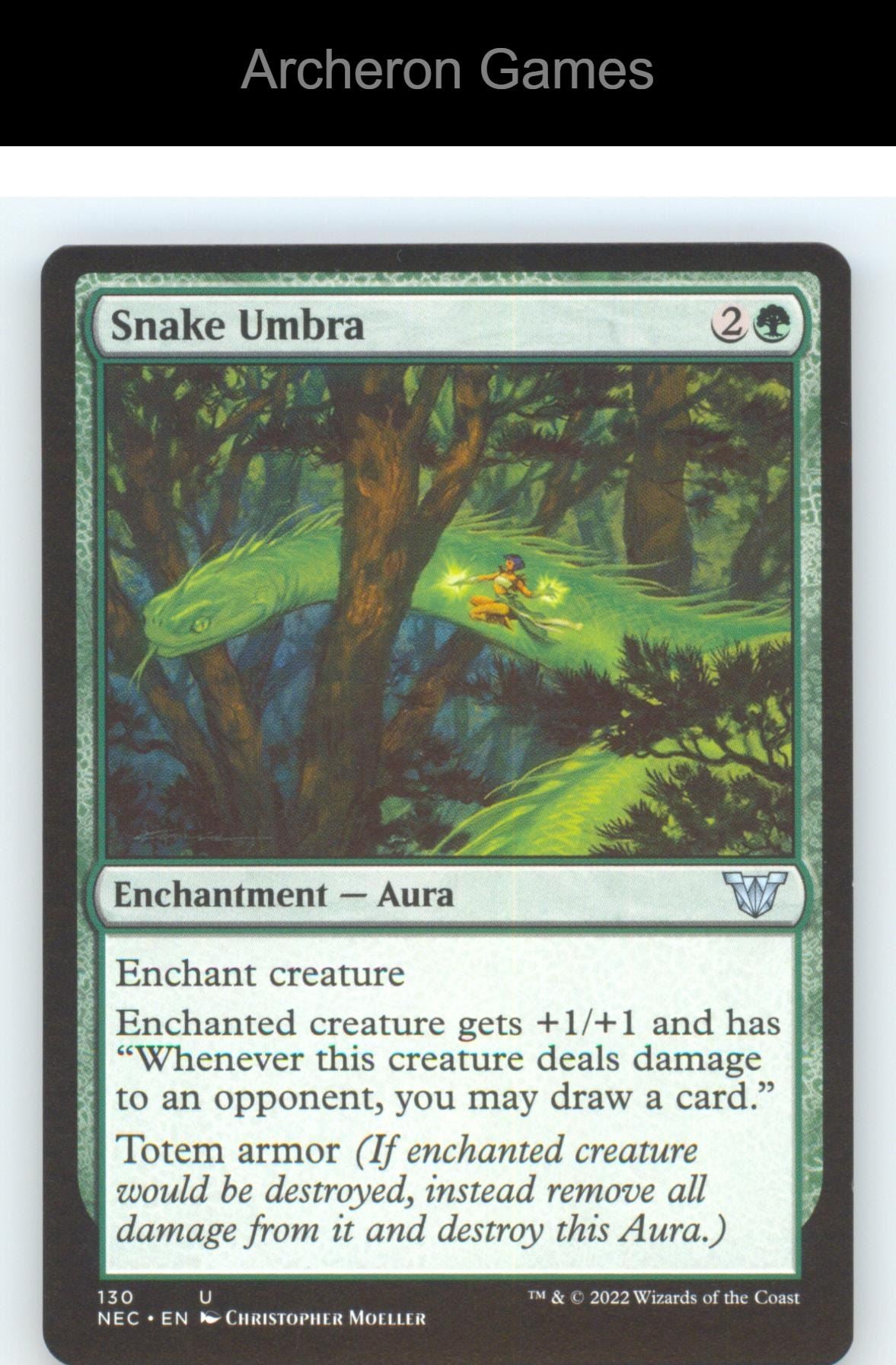 Snake Umbra NEC 130 C MTG Card NM/EX+