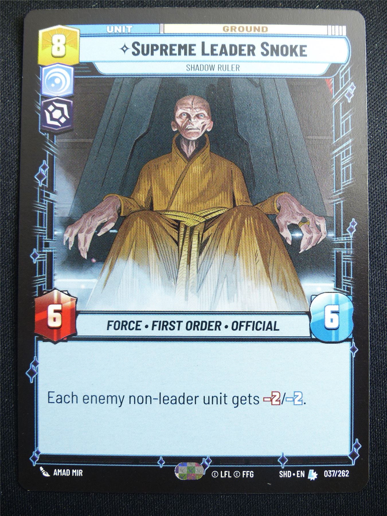 Supreme Leader Snoke 037/262 - Star Wars Unlimited Card #4FQ