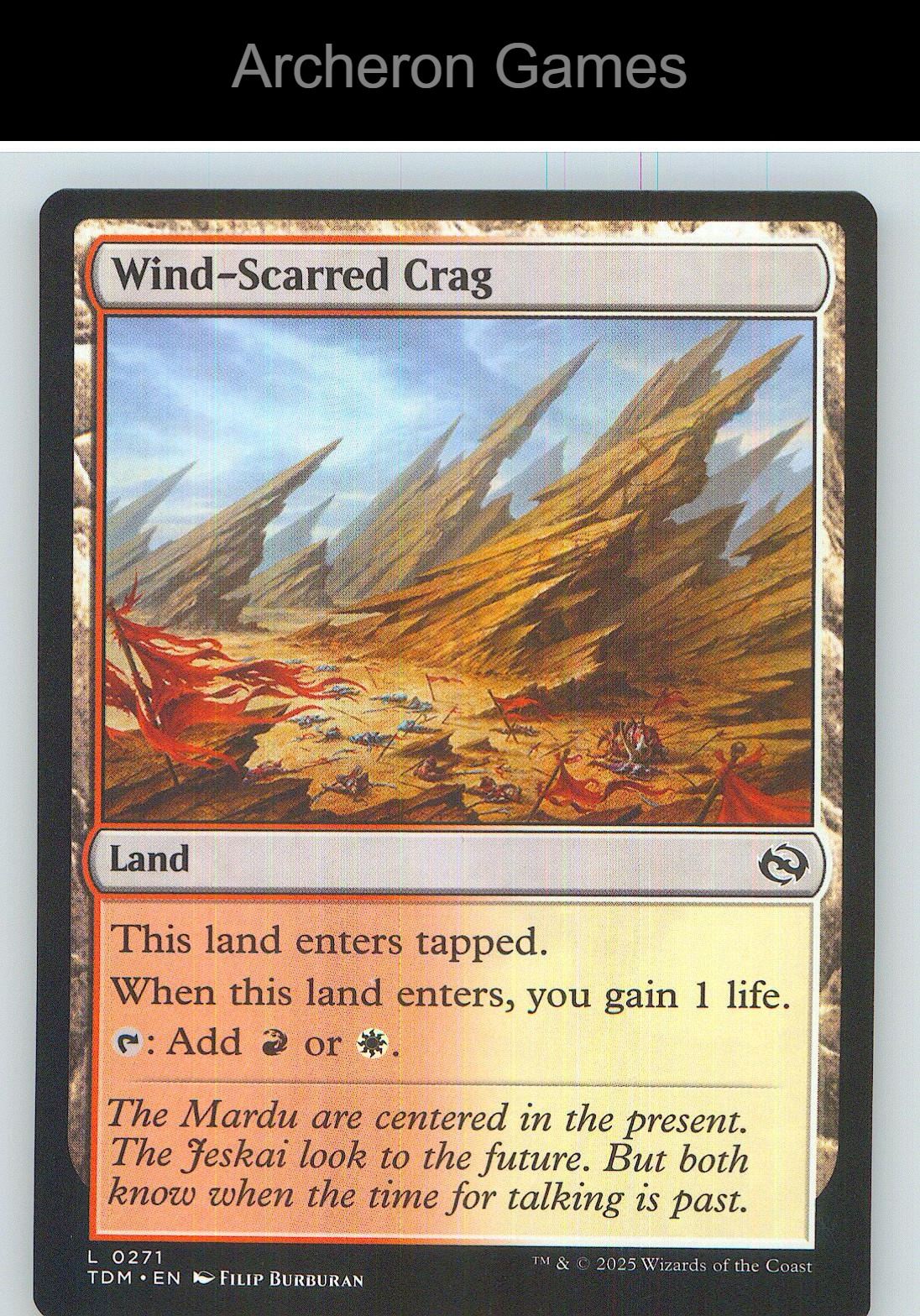 Wind-Scarred Crag TDM 271 Land MTG Card NM/EX+