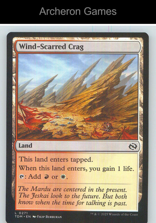 Wind-Scarred Crag TDM 271 Land MTG Card NM/EX+
