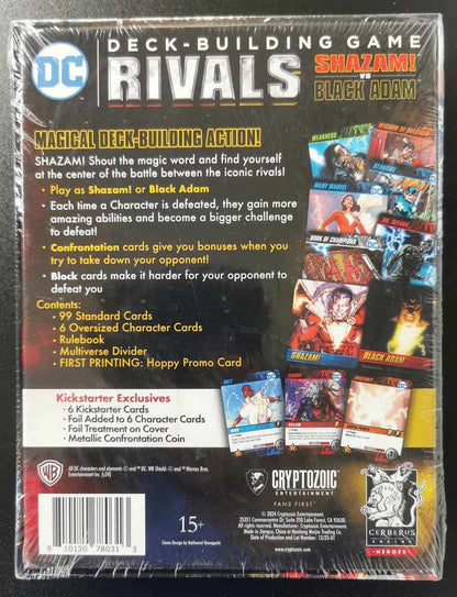 DC Rivals: Shazam vs Black Adam Kickstarter Edition Deckbuilder Board Game #9HZ