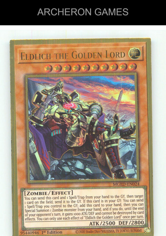 Eldlich the Golden Lord Premium Gold Rare YUGIOH Card 1st Edition