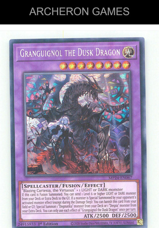 Granguignol the Dusk Dragon Prismatic Secret Rare YUGIOH Card 1st Edition