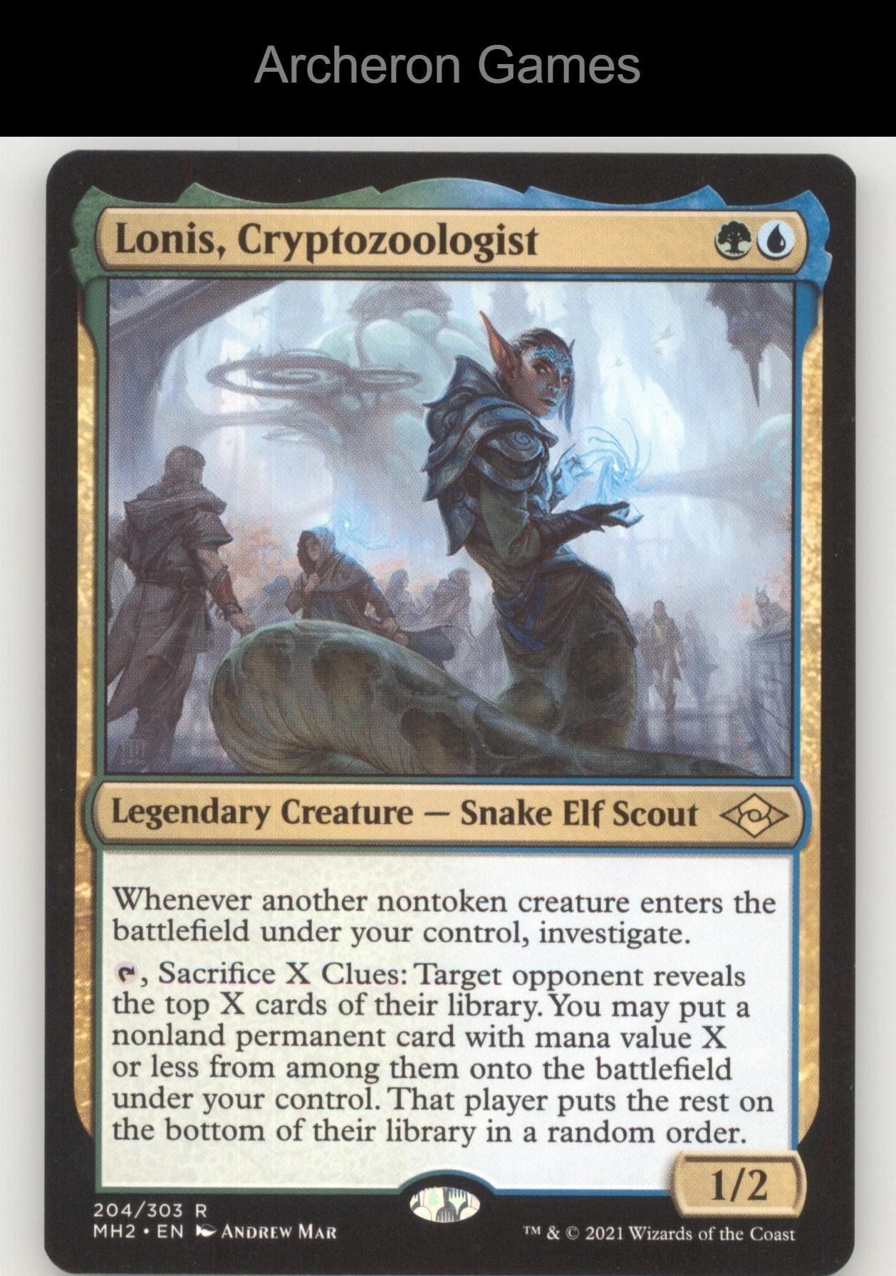 Lonis, Cryptozoologist 204/303 R MTG Card The List Reprints