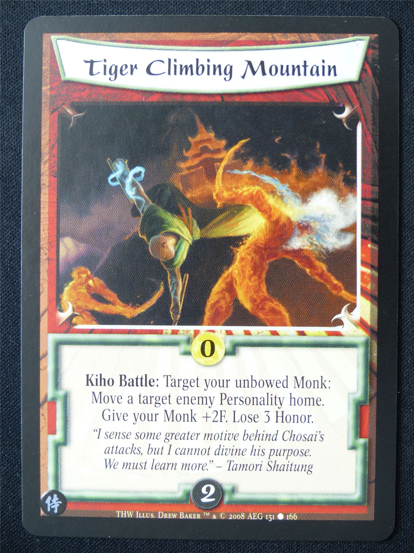 Tiger Climbing Mountain - THW - Legend of the Five Rings L5R Card #XF