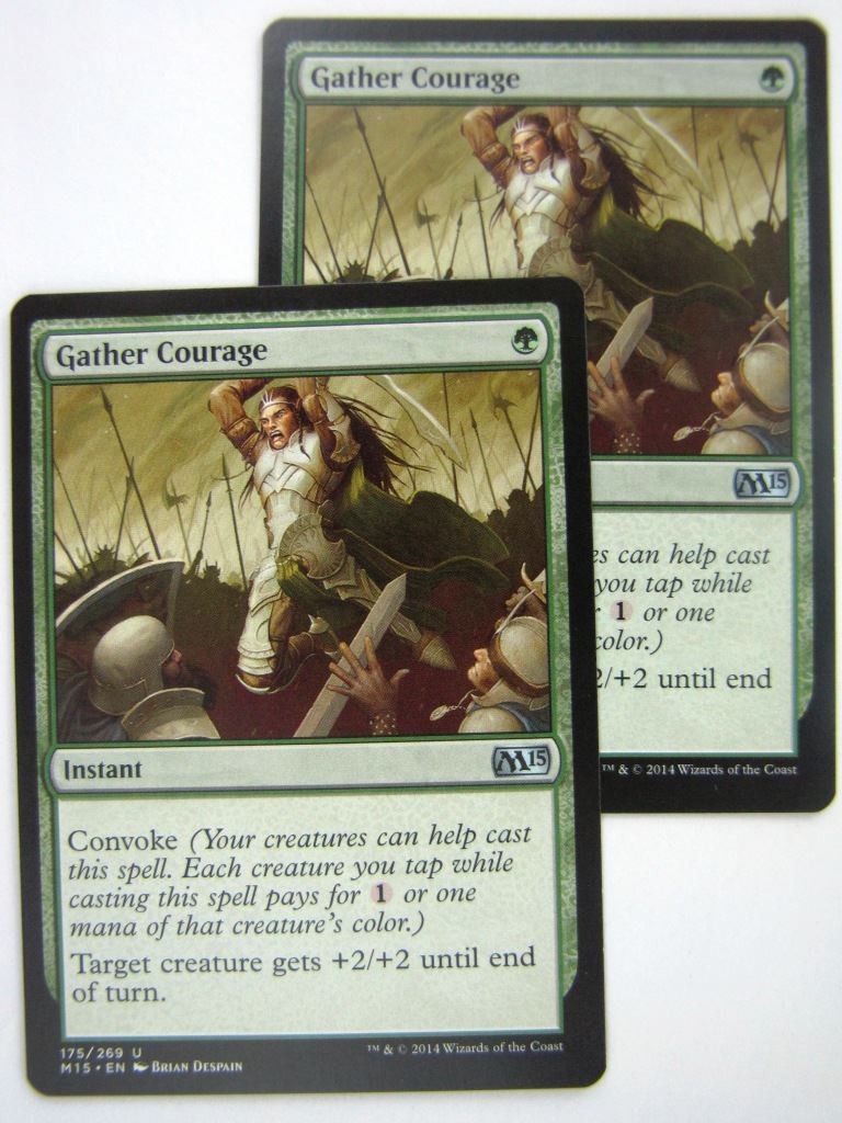 MTG Magic Cards: GATHER COURAGE x2 # 8E96