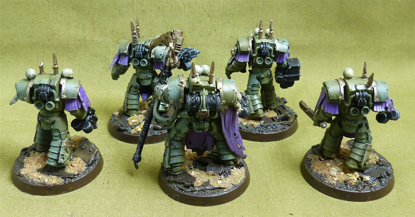 Cataphractii Terminators painted - Death Guard - Warhammer Horus Heresy #42V