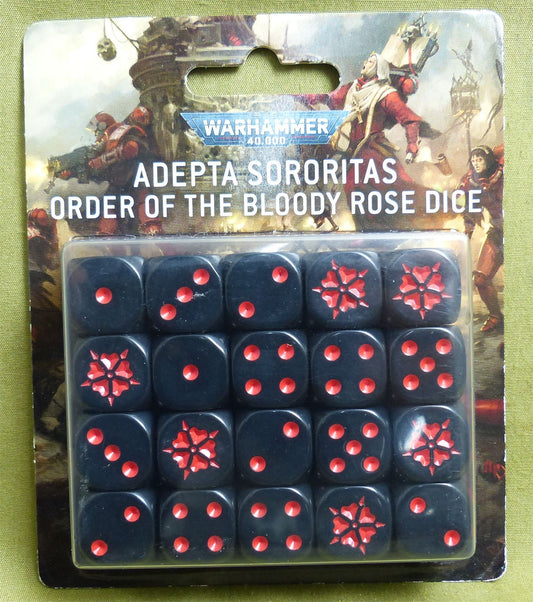 Adepta Sororitas Order of the Bloody Rose Dice - Warhammer 40K Dice Set #4Y7