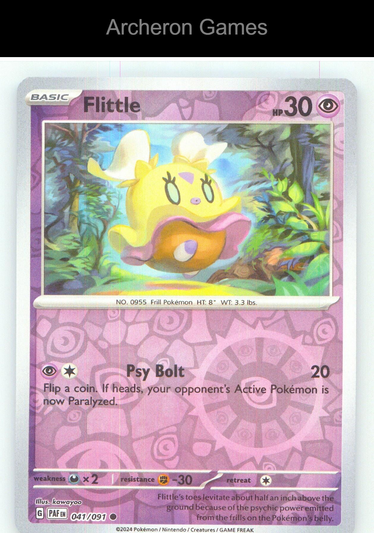 Pokemon Card Flittle PAF 041/091 C Paldean Fates Reverse Holo