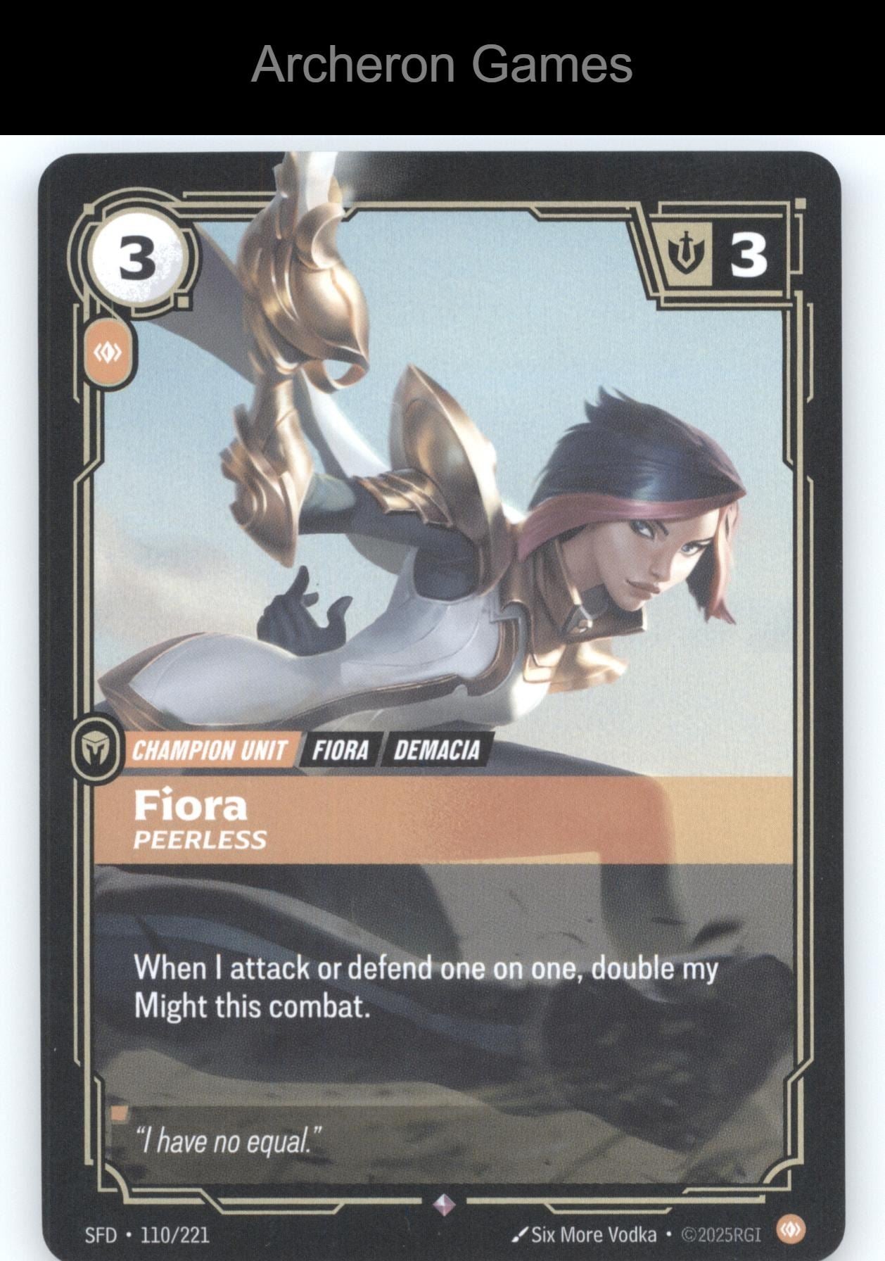 Fiora - Peerless SFD 110/221 R  Card Spiritforged