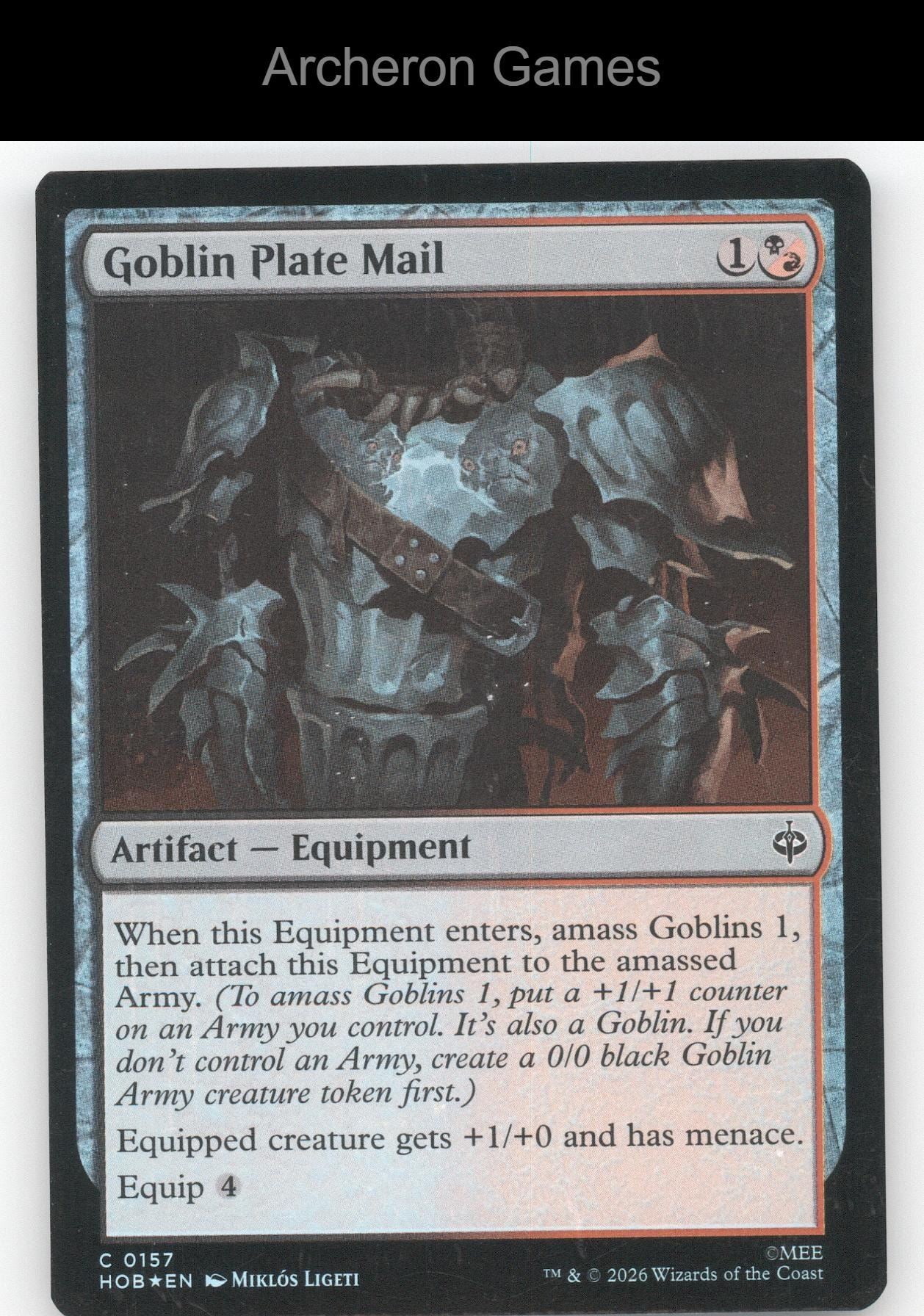 Goblin Plate Mail HOB 157 C MTG Card The Hobbit
