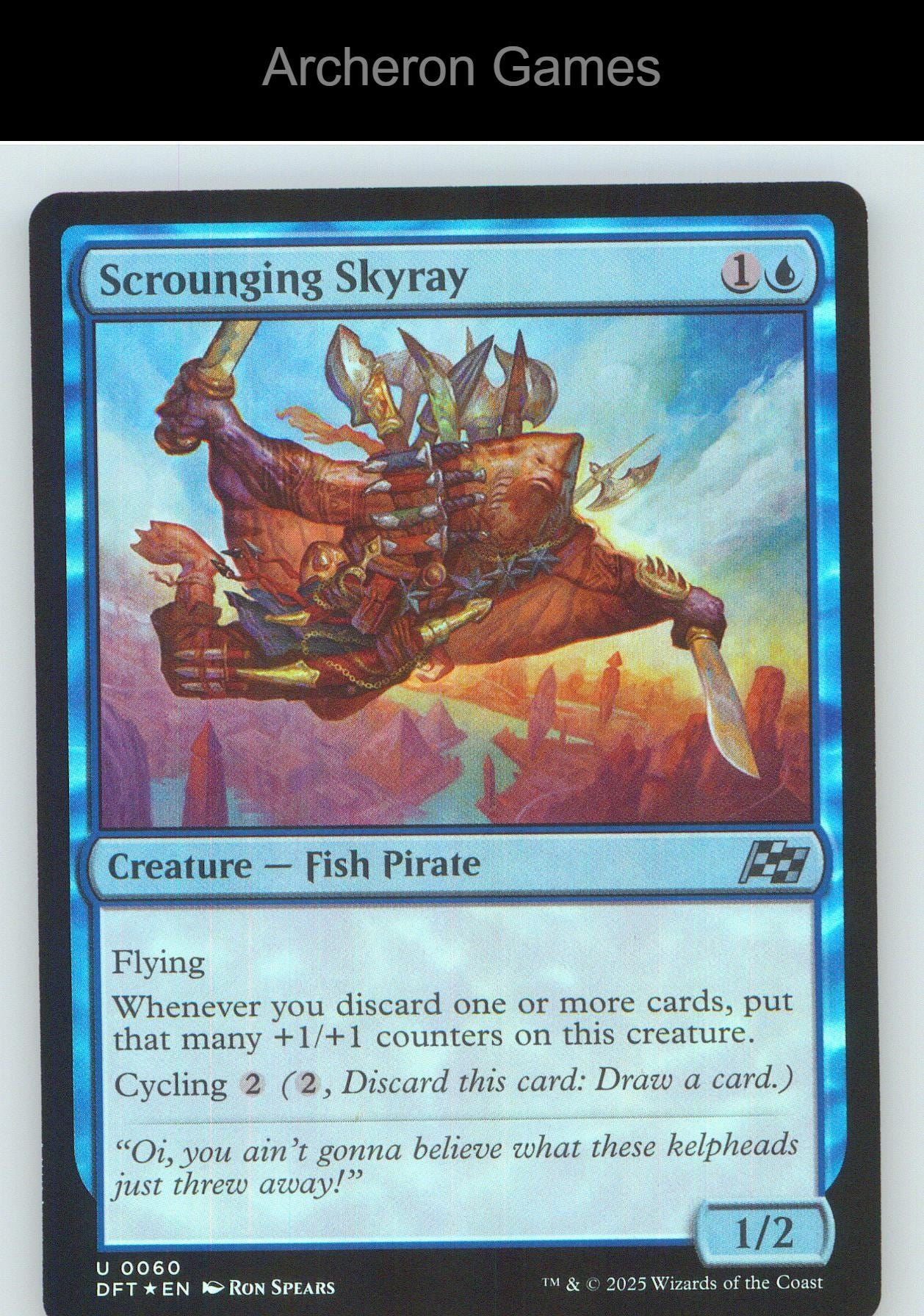 Scrounging Skyray DFT 60 UC MTG Card NM/EX+ Foil