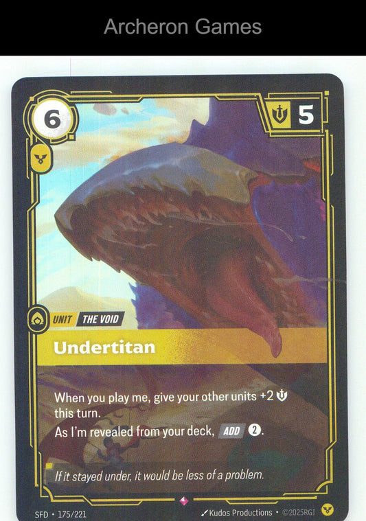 Undertitan SFD 175/221 R Spiritforged Riftbound Card Foil