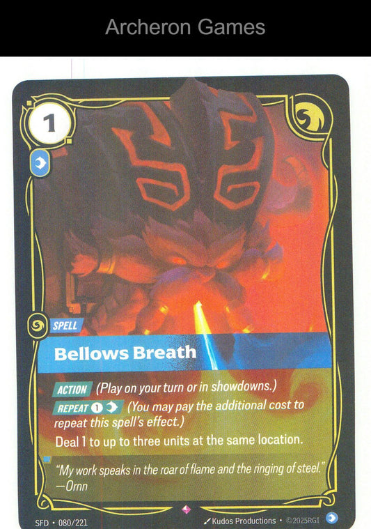 Bellows Breath SFD 080/221 R Spiritforged Riftbound Card Foil