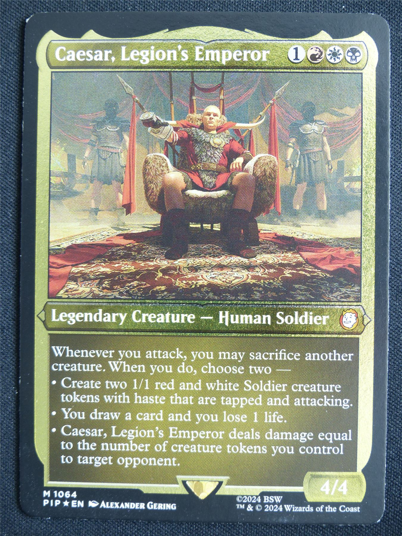 Caesar Legion's Emperor Etched Foil Thick Display Version - PIP - Mtg Card #3FB