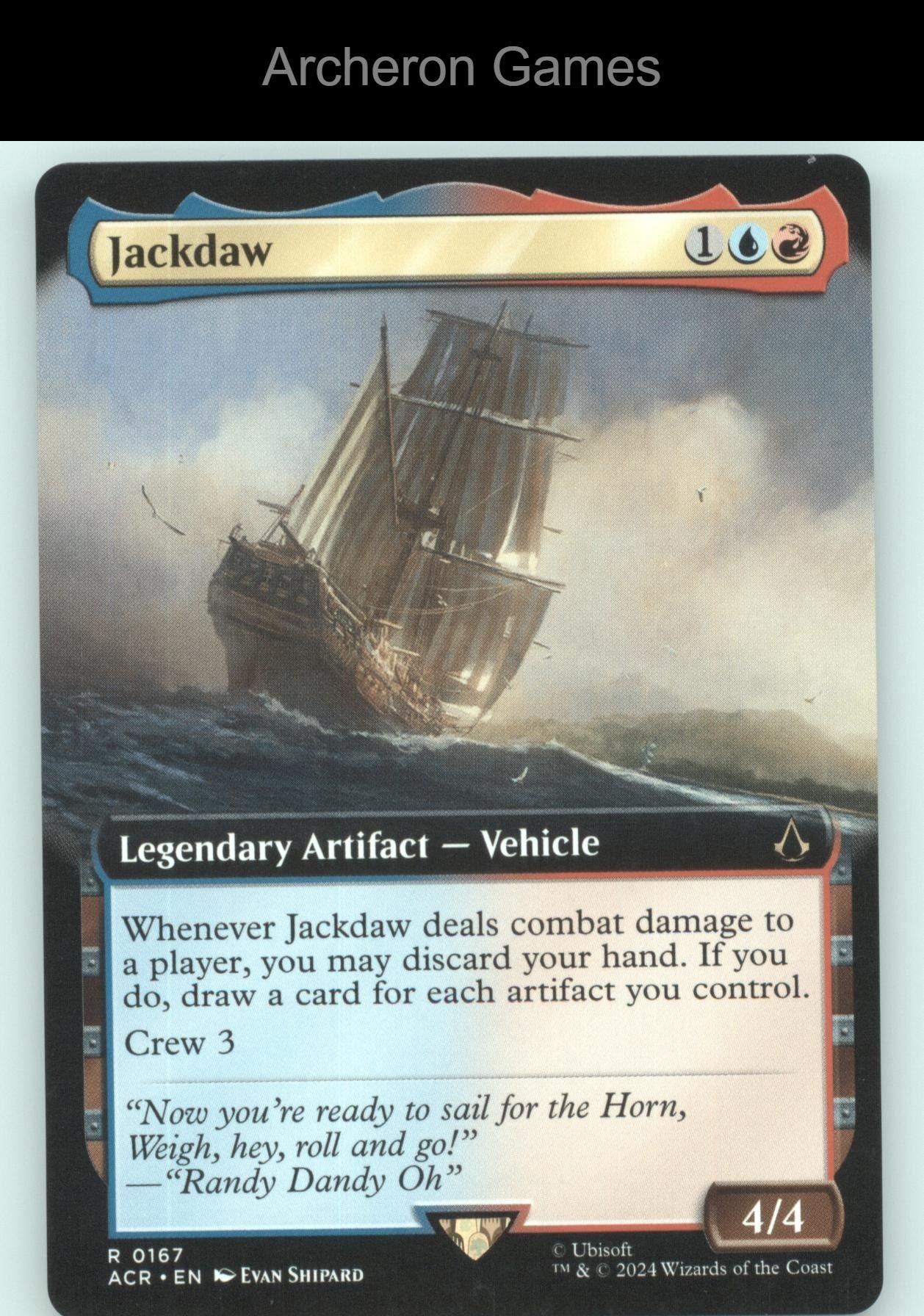 Jackdaw (Extended Art) 167 R MTG Card Universes Beyond: Assassin's Creed