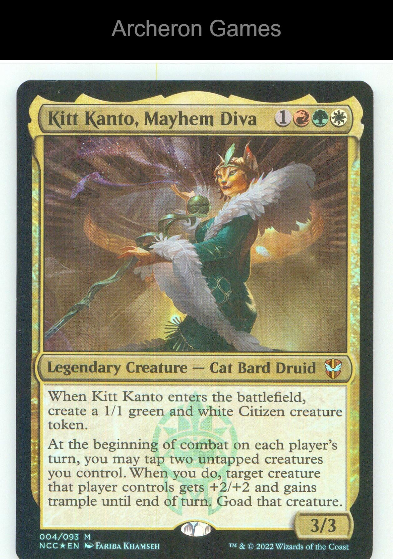 Kitt Kanto, Mayhem Diva NCC 4 Mythic MTG Card NM/EX+ Foil