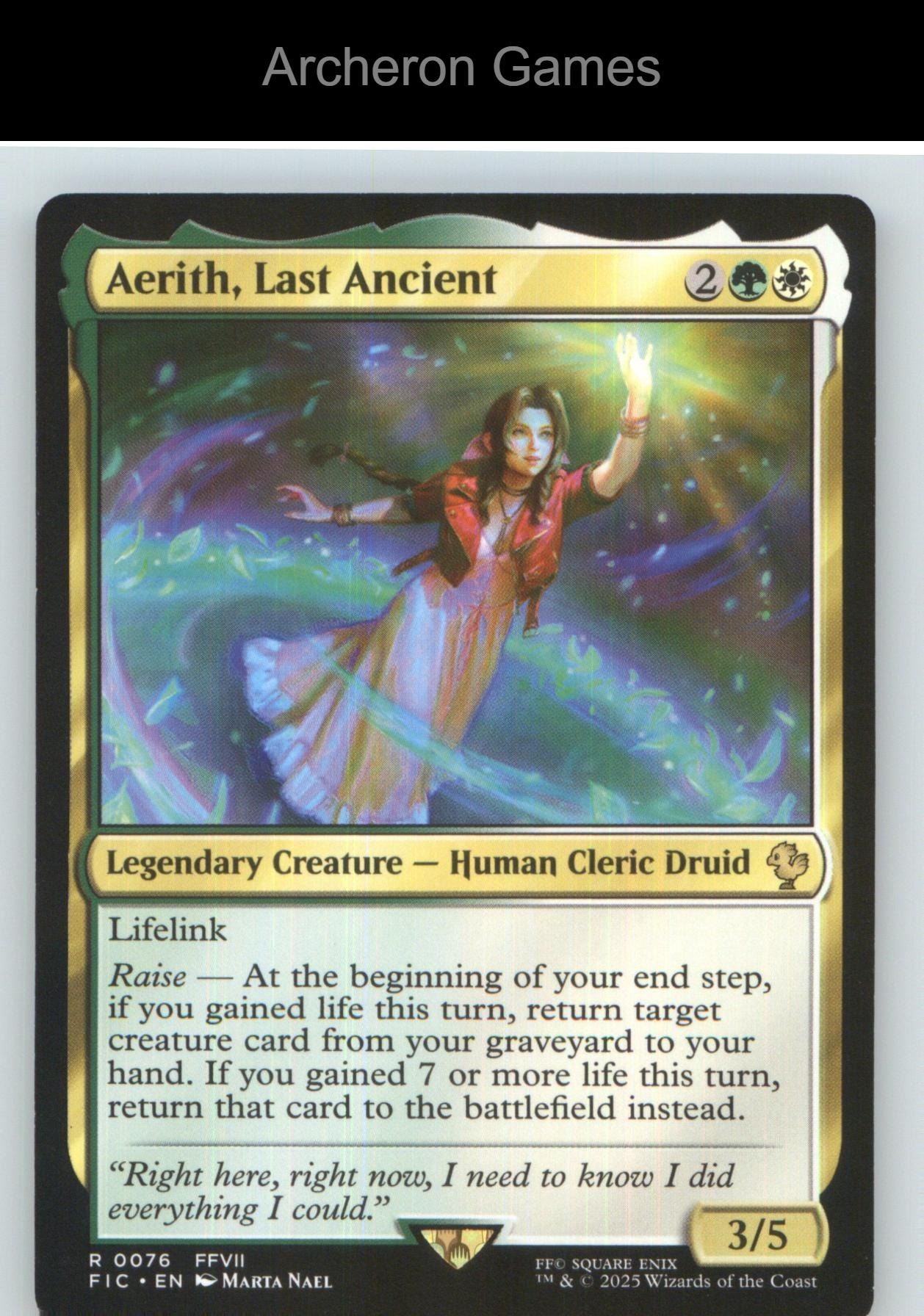 Aerith, Last Ancient FIC 76 R MTG Card NM/EX+